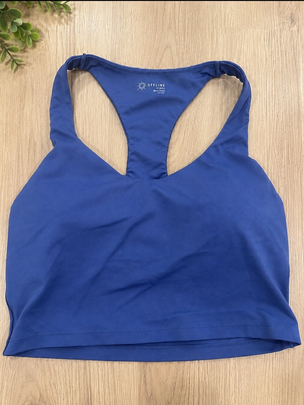 OFFLINE by Aerie Blue Racerback Sports Bra | Medium